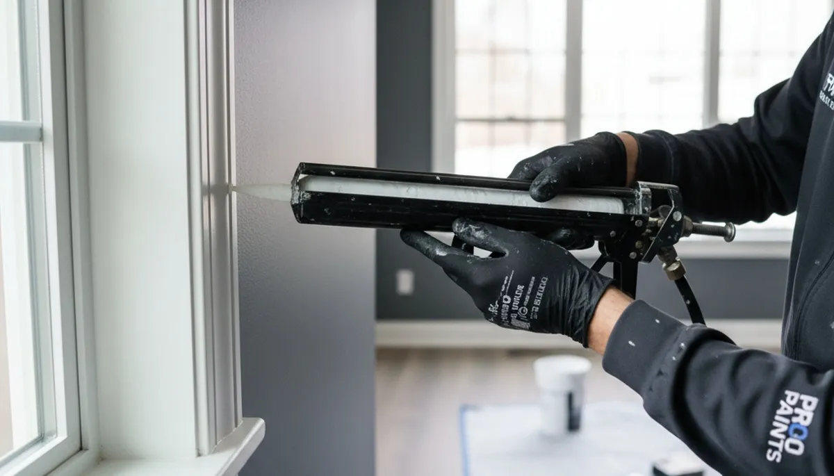 Professional caulking and sealing on Saint Charles MO home exterior by expert house painters