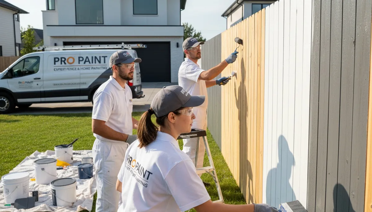 Professional fence painting service in Saint Charles, MO with durable weather‑resistant finish