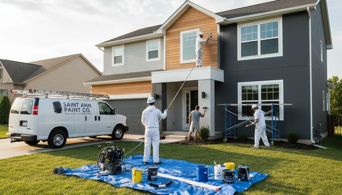 Professional house painters in Saint Charles MO providing expert residential exterior painting